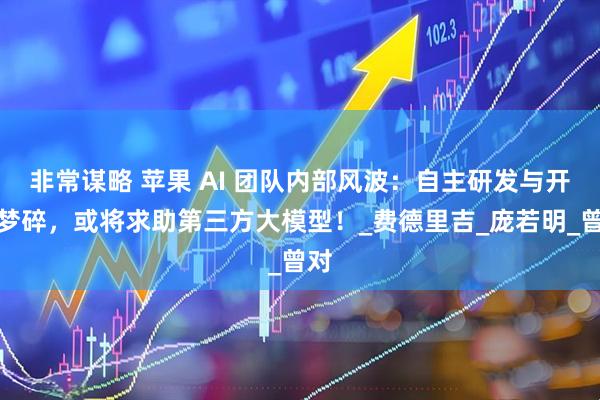 非常谋略 苹果 AI 团队内部风波：自主研发与开源梦碎，或将求助第三方大模型！_费德里吉_庞若明_曾对